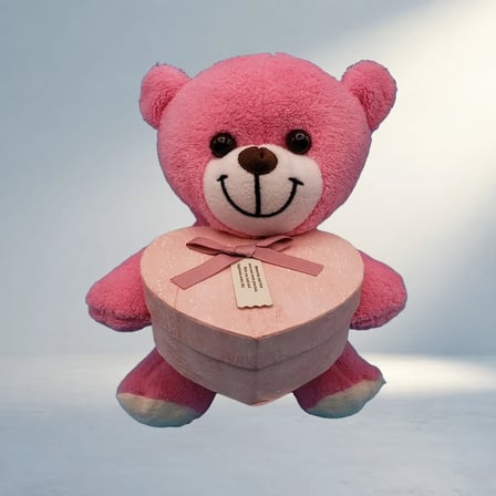 Özel Hediye Kutulu Pembe Peluş