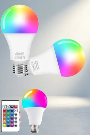 Enerji Verimli Rgb Led Ampul E27 Duy Beyaz Renkli