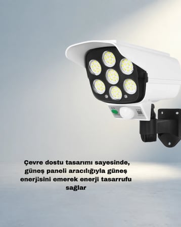 Hareket Sensörlü Güneş Enerjili Dış Mekan Güvenlik Lambası