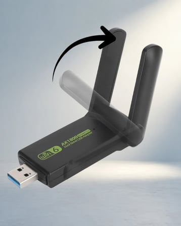 Çift Antenli Wifi Adaptör 1200 Mbps Usb 3.0 Ev Ofis Kullanımı