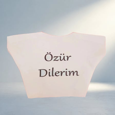 Peluş Oyuncak Tişörtü Özür Dilerim Yazılı