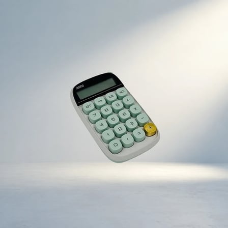 Enerjik Tasarımlı Yeşil Hesap Makinesi Kolay Taşınabilir