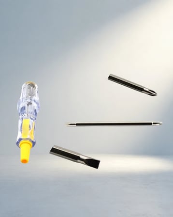 Işıklı Elektrik Kontrol Kalemi 110-220V Nikel Kaplama (Neon Model)