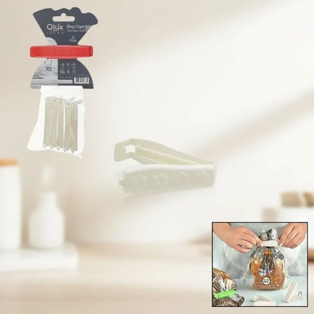 Mutfak Gıda Saklama İçin Çiçek Desenli Plastik Poşet Kapatıcı 5 Parça Set