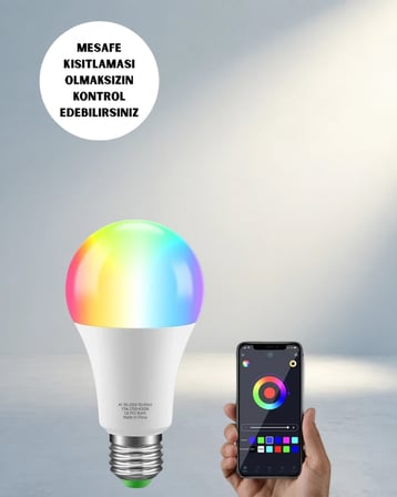Akıllı Led Ampul 9 Watt Beyaz Işık Ve Renk Seçenekleri