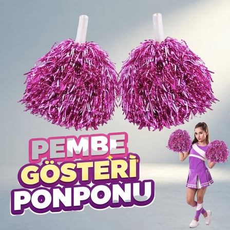 Canlı Metalik Gösteri Ponponları Okul Etkinlikleri İçin