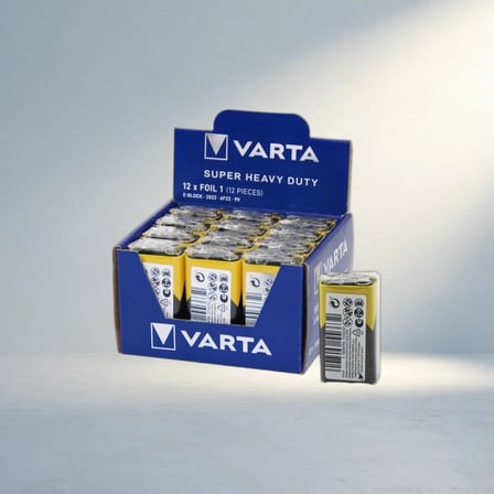 Yüksek Performanslı Varta 9 Volt Pil E Çoklu Paket 12 Adet