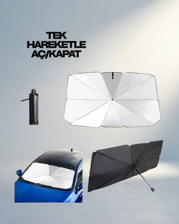 Uv Koruma Özellikli Katlanabilir Araba Güneşliği - Kolay Kurulum