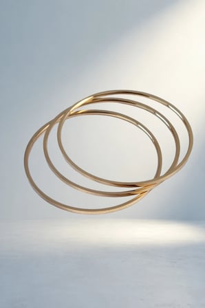 Gold Renk Ajda Bilezik Seti Şık Tasarım