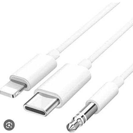 Kompakt Lightning Type-C 3,5 Mm Aux Çevirici Cihazlar Için