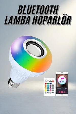 Renk Değiştiren Bluetooth Ampül 7 Renkli Android Ve İos Uyumlu