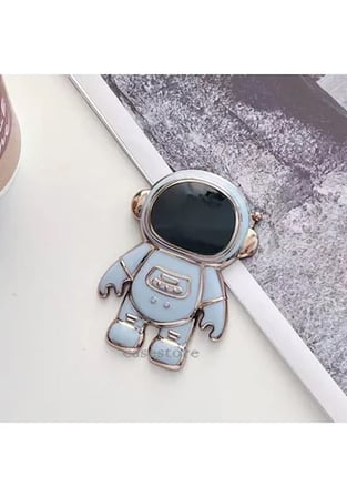 Dekoratif Astronot Figürlü Masaüstü Telefon Standı Dikey Yatay Kullanım
