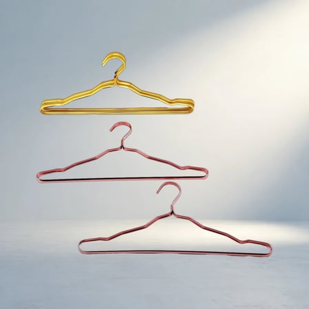 Şık Metal Askı Seti Gold Ve Bronz Renkli Dekoratif Tasarım