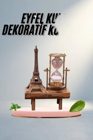 Zarif Eyfel Kulesi Kum Saati 21 Cm Dekoratif Obje