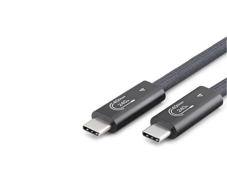 Hızlı Veri Aktarım Özellikli Type-C Usb4 Kablo 0.5 M Siyah