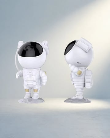 Müzikli Astronot Projeksiyon Lambası 120X113 Mm Yıldız Efekti