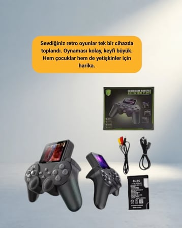 Retro Mini El Konsolu 500 Oyunlu Taşınabilir Eğlence Cihazı