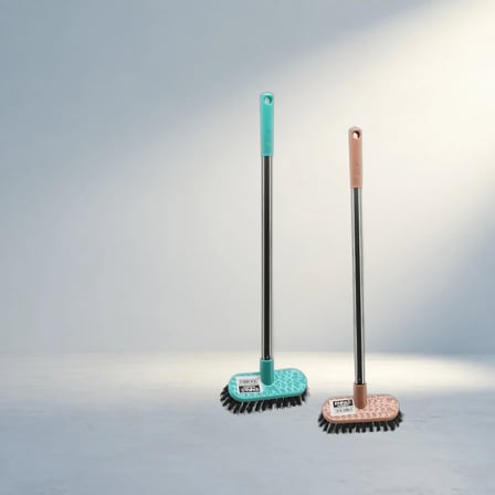 Orta Sert Kıllı Mini Temizlik Fırçası Metal Saplı 40 Cm Uzunluk