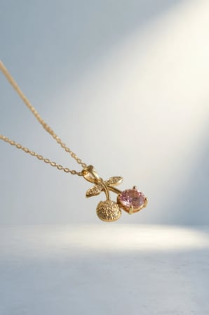 Gold Renk Pembe Kiraz Çelik Cm Uzunluk