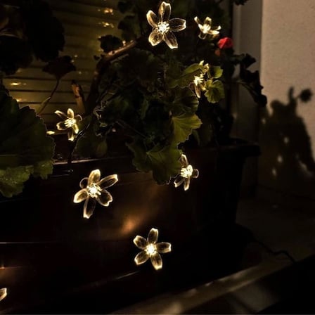 Estetik Papatya Led Işık 5M 50 Adet Solar Bahçe