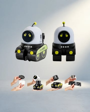 Müzikli Işıklı Robot Projektör 3 Parlaklık Seviyesi Çocuk Odası
