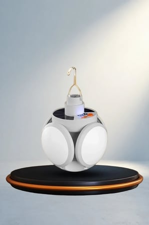 Taşınabilir 5 Kanatlı Solar Lamba Usb Şarjlı Açık Alan