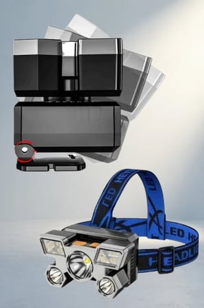 Güçlü Led Kafa Lambası 1200 Lumen 4 Modlu Şarj Edilebilir