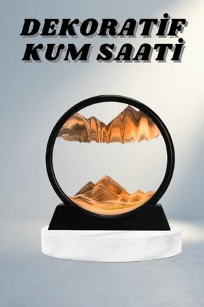 Şık Mavi Dekoratif Kum Saati 7 İnç Orta Boy Süs