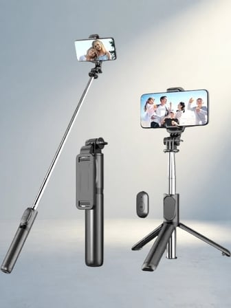 Bluetooth Destekli Uzaktan Kumandalı Selfie Çubuğu 680Mm