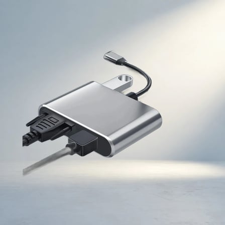 Type-C 4'Ü 1 Arada Hub Adaptör 4K Hdmi Ve Vga Görüntü Aktarımı