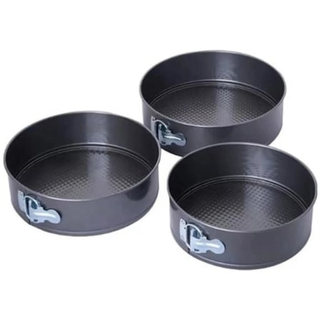 3 Farklı Boy Yuvarlak Kelepçeli Pasta Ve Cheesecake Kalıp Seti