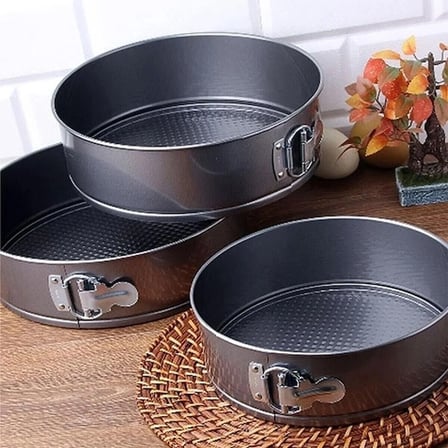 3 Farklı Boy Yuvarlak Kelepçeli Pasta Ve Cheesecake Kalıp Seti