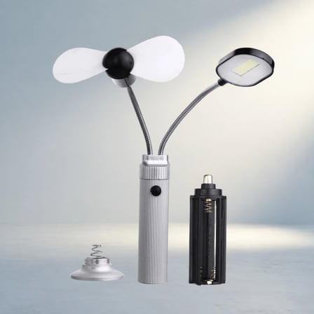 Taşınabilir Led Masa Lambası Ile Şarjlı Pervaneli Vantilatör