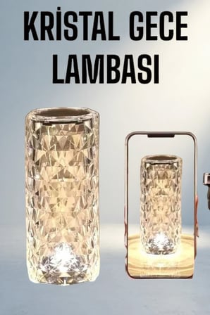 Şık Kristal Kumandalı Gece Lambası Rgb Led 1 Adet