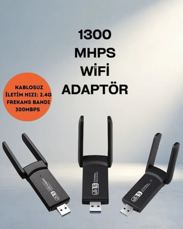 Yüksek Hızlı Usb Wifi Adaptörü 5G Destekli Dual-Band