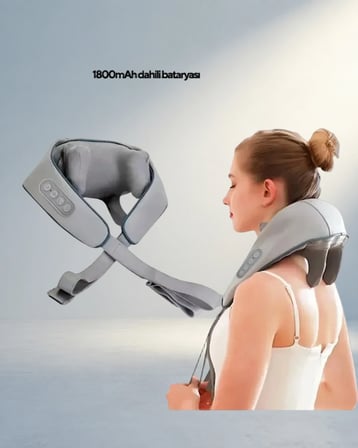 Ergonomik U Tasarımlı Isı Terapili Boyun Masaj Cihazı 1 Adet