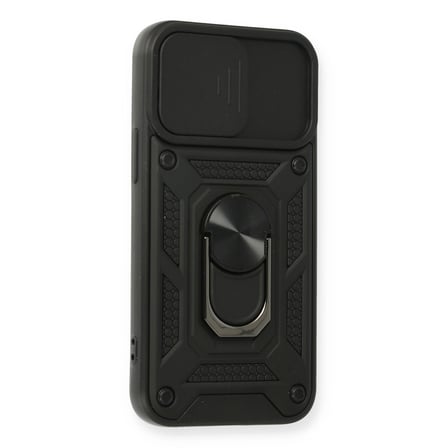 Tcx İphone 11 Kılıf Pars Lens Yüzüklü Silikon - Siyah