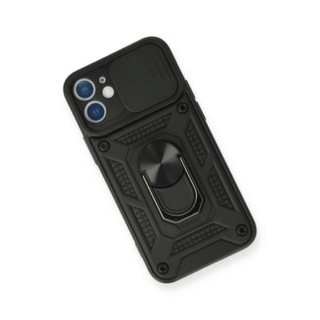 Tcx İphone 11 Kılıf Pars Lens Yüzüklü Silikon - Siyah