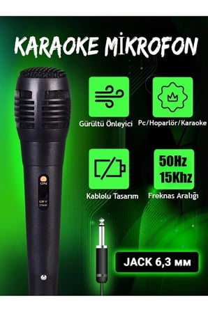 Tcx Karaoke Mikrofon Kablolu Mikrofon 6.5 Mm Karaoke Mikrofonu