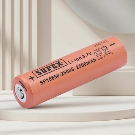 18650 3,7V 2500 Mah Başlıklı Şarj Edilebilir Pil