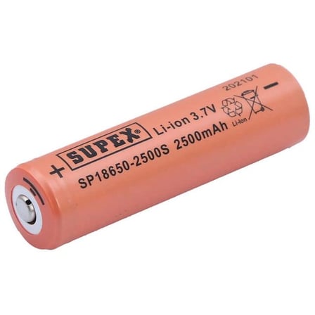 18650 3,7V 2500 Mah Başlıklı Şarj Edilebilir Pil