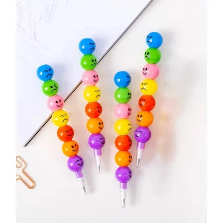 Plastik Kalem Seti Emojili Yumurtlayan 4'Lü