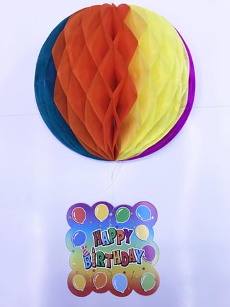 55 Cm Ölçülü Happy Birthday Kağıt Süsü