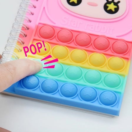 15X22 Cm Defter Sevimli Tasarımlı Pop It