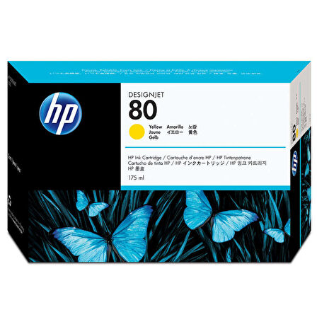 Hp C4873A (80) Orjinal 175 ml Sarı Kartuş