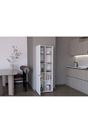 Portre Çok Amaçlı Dolap,10 Raflı, 1 Kapaklı Mutfak Dolabı Kiler Dolabı Banyo Dolabı