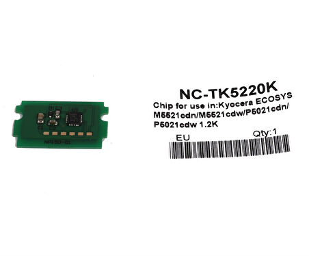 Kyocera Mita TK-5220 Toner Chip Siyah ECOSYS P5021-M5521 (1T02R90NL1)