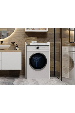 Ulya Banyo Dolabı-Çok Amaçlı-Çamaşır Makinesi Dolabı-Beyaz