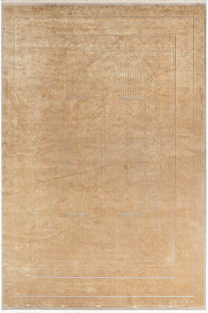 Royal Halı Bearny TD01B Turuncu Krem Viskon Akrilik Yumuşak Dokulu Modern Halı