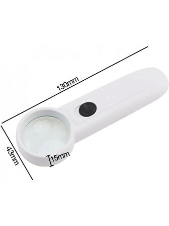 15x Çok Fonksiyonlu 2 Led Işıklı Taşınabilir El Büyüteç